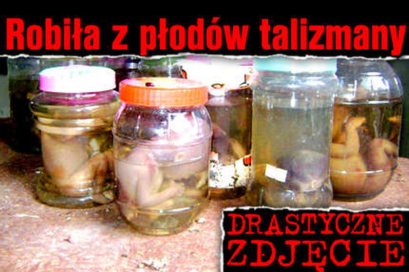 Robiła z płodów talizmany. Drastyczne zdjęcie