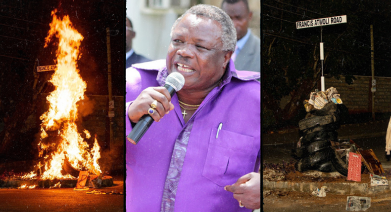 Francis Atwoli's Road in Kileleshwa Vandalized Yet again 