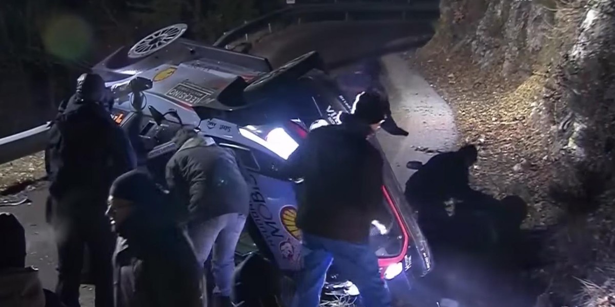 Rajd Monte Carlo: Hayden Paddon miał wypadek. Nie żyje 50-letni kibic