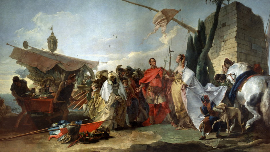 "Spotkanie Cezara z Kleopatrą" Giovanni Domenico Tiepolo