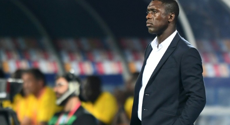 Cameroon coach Clarence Seedorf watches his team draw 0-0 with Ghana in the Africa Cup of Nations in Egypt