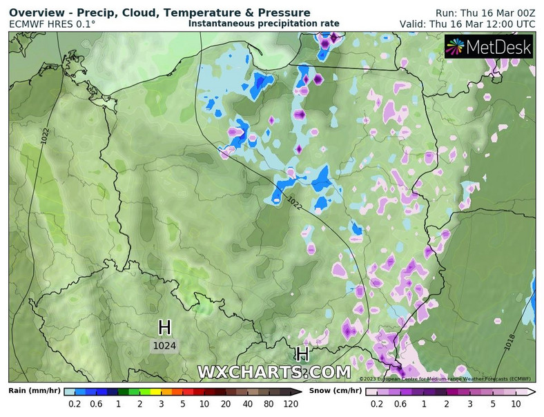 W czwartek opady będą już występować tylko lokalnie.