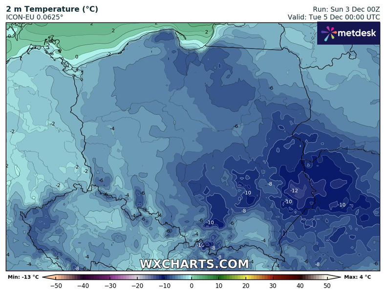 W nocy niewykluczone są spadki temperatury nawet poniżej -10 st. C