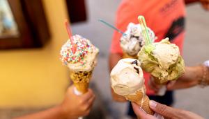Scientists discovered a type of compound the helps ice cream hold its shape at room temperature for multiple hours. Liliya Krueger/Getty Images