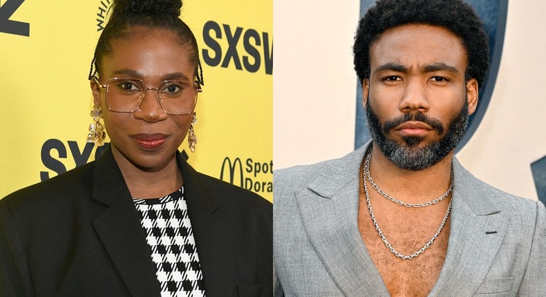 Janine Nabers and Donald Glover in 2023.Tim Mosenfelder/Getty Images; Lionel Hahn/Getty Images