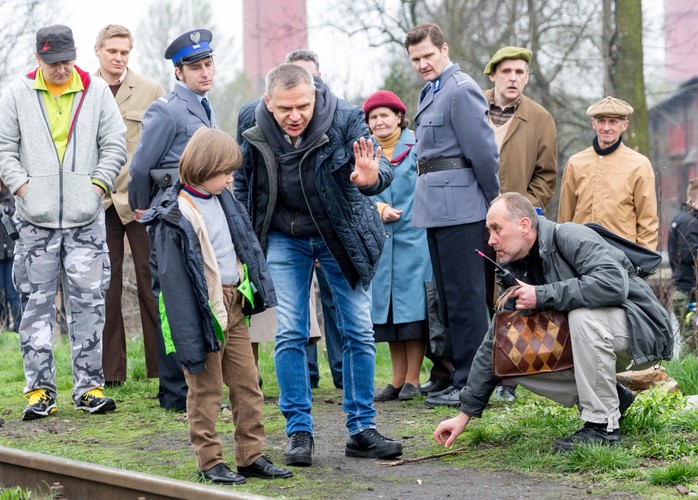 Maciej Pieprzyca na planie filmu 'Jestem mordercą'