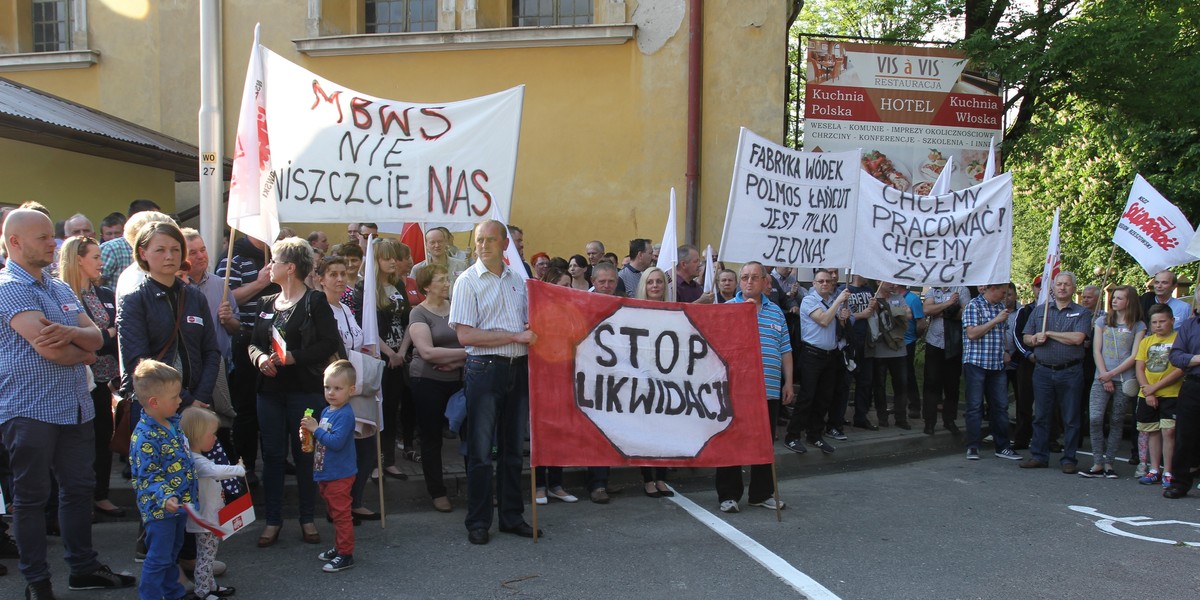 Protest mieszkańców Łańcuta w obronie Polmosu