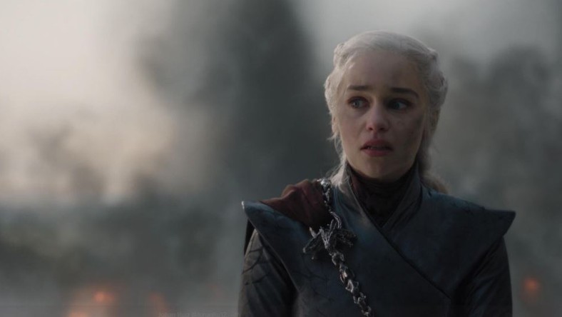 Daenarys when they rang the bell of King's Landing to signify surrender. (HBO)