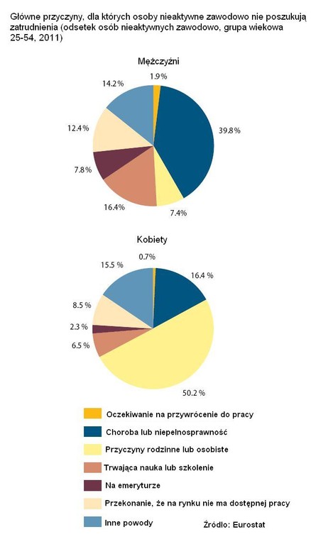 Główne przyczyny, dla których osoby nieaktywne zawodowo nie szukają zatrudnienia