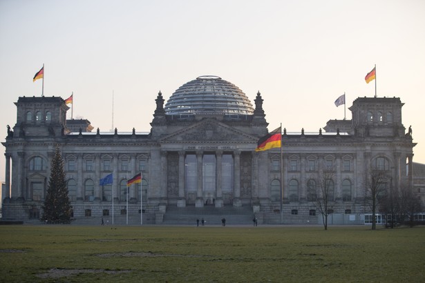 Budynek Reichstagu, Berlin, Niemcy. 21.12.2016