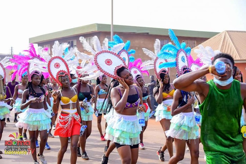 Cultural troupe at the Idoma International Festival 