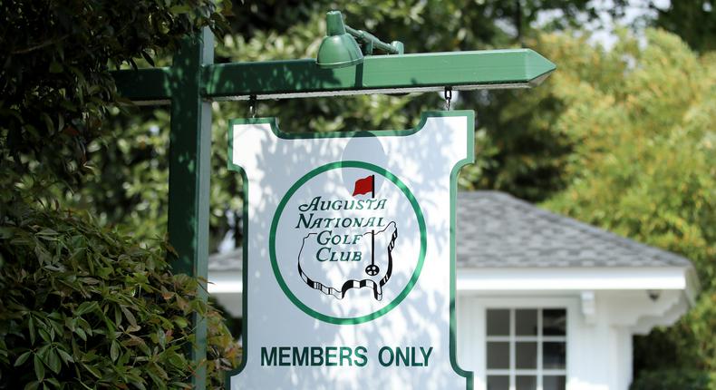 Augusta National Golf Club Members Only sign.Andrew Redington/Staff/Getty Images