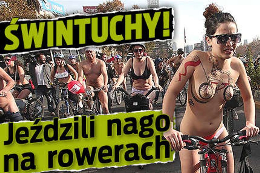 Świntuchy! Jeździli nago na rowerach