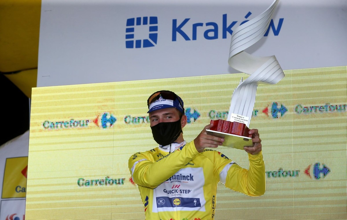 Zwycięzca wyścigu kolarskiego 77. Tour de Pologne UCI World Tour, Belg Remco Evenepoel z grupy Deceuninck-Quick Step
