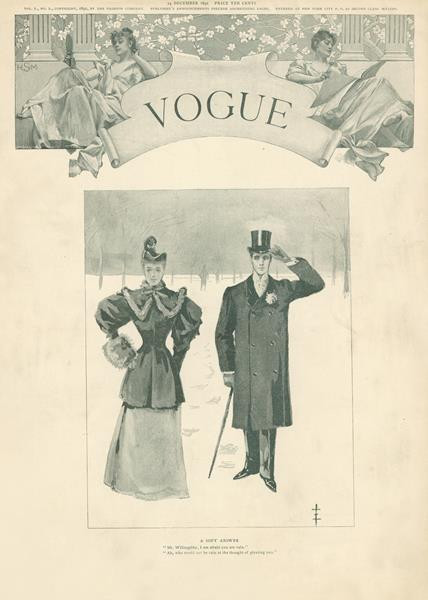 Okładka drugiego numeru "Vogue'a" (24 grudnia 1892 r.)