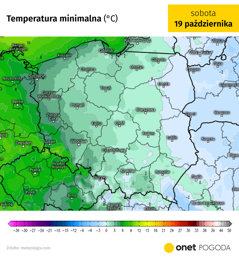 Noce i poranki, zwłaszcza na wschodzie, będą zimne, z przymrozkami