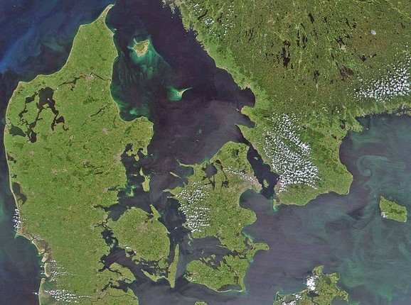Danska snimljena iz satelita 