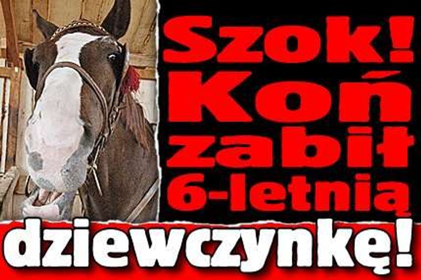 Szok! Koń zabił 6-letnią dziewczynkę!