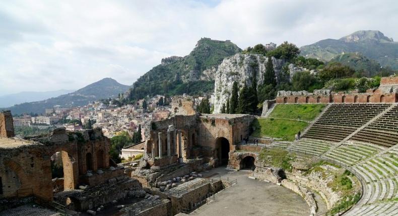 The Greek theatre of Taormina, near where the Group of Seven (G7) leaders will meet on May 26 and 27, 2017