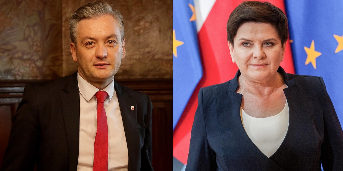 Robert Biedroń i Beata Szydło