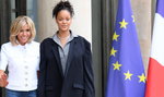 Rihanna na spotkaniu z pierwszą damą Francji. Co ona ma na sobie?!