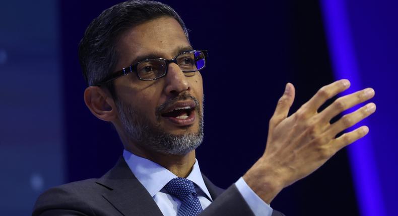 Sundar Pichai said Google's layoffs have been intentional. Justin Sullivan/Getty