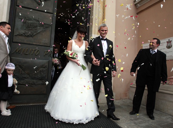 Jacek Magiera i jego żona Magdalena