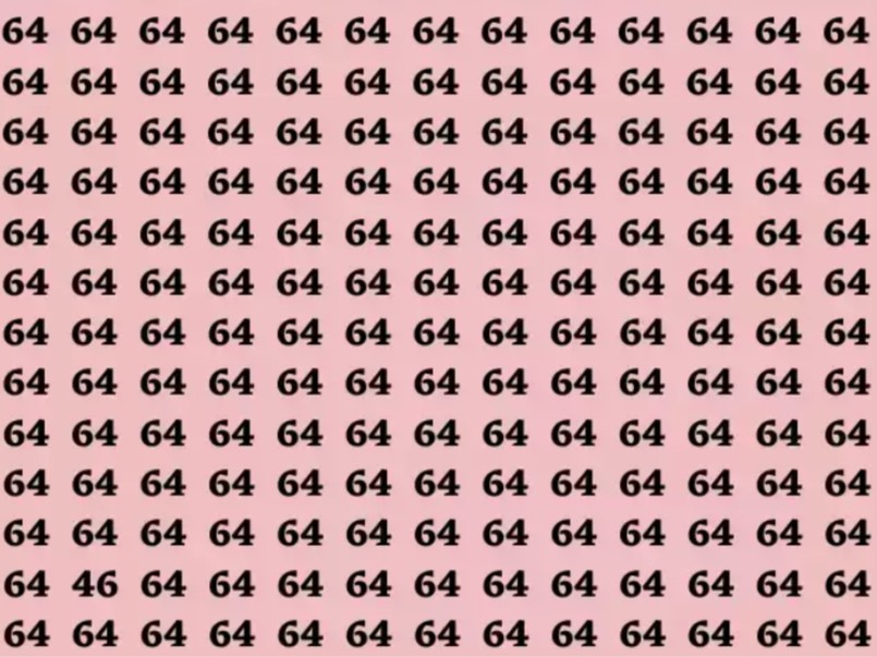 Test na spostrzegawczość. Znajdź liczbę 46