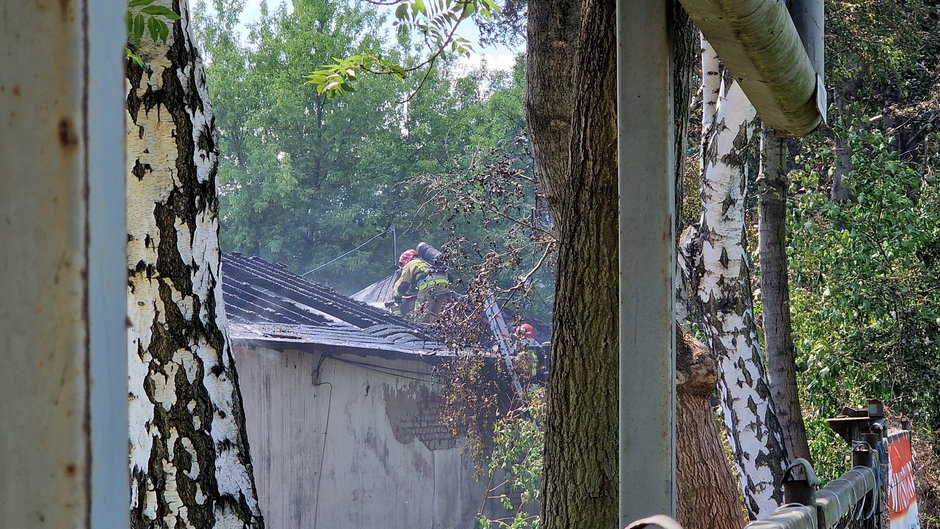 Pożar w budynku pofabrycznym przy Jana Pawła w Łodzi