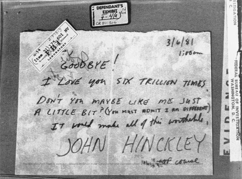 List Johna Hinckleya do Jodie Foster