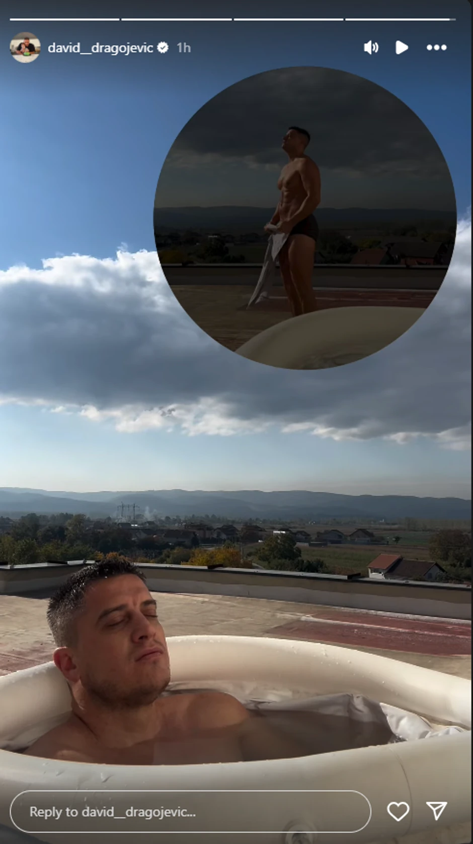 David Dragojević u hladnoj kupki