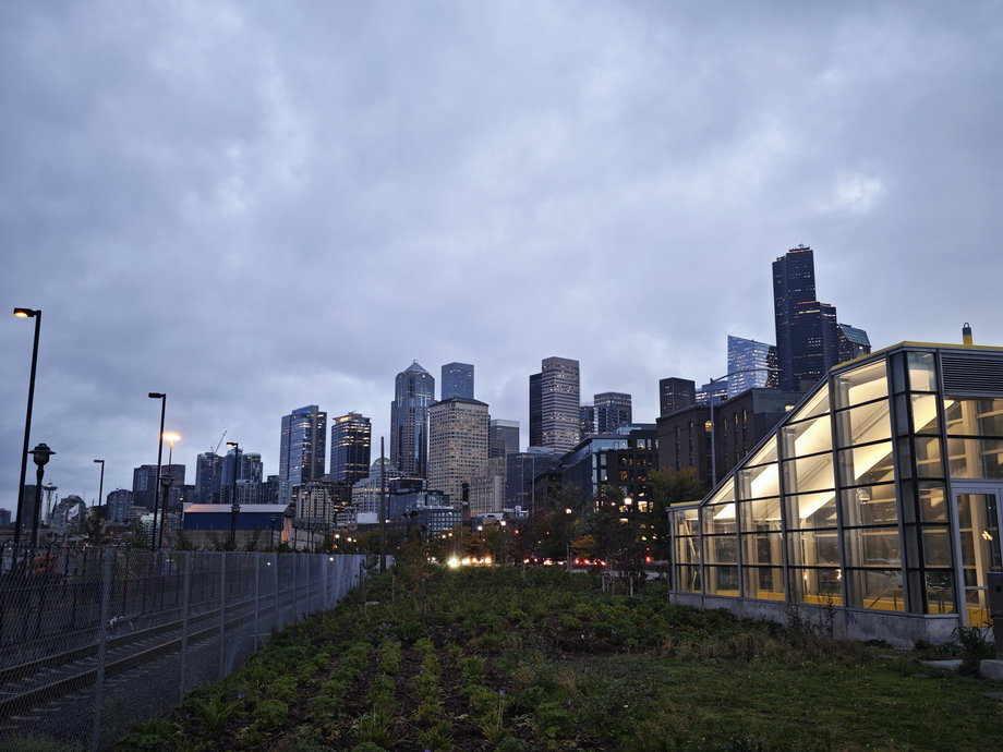 Widok na centrum Seattle