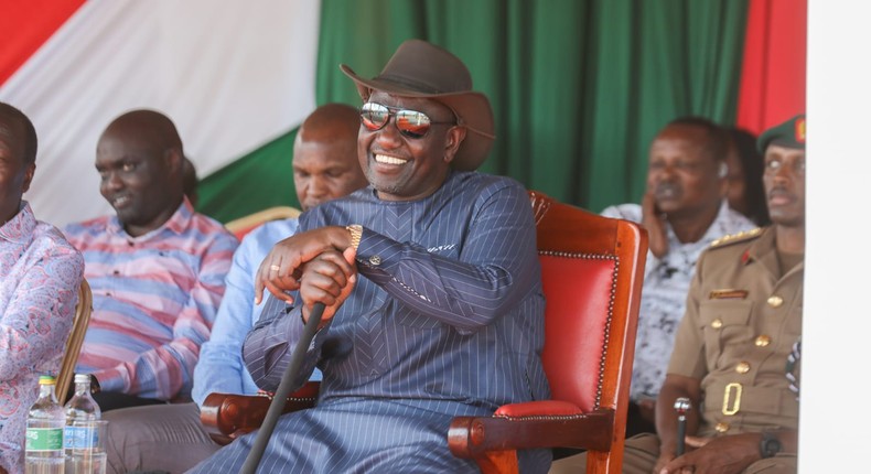 President William Ruto at the the annual Kimalel Goat Auction and Cultural Fair in Baringo County on December 22, 2022