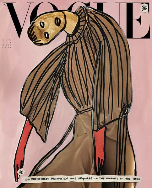 Jedna z okładek styczniowego wydania Vogue Italia