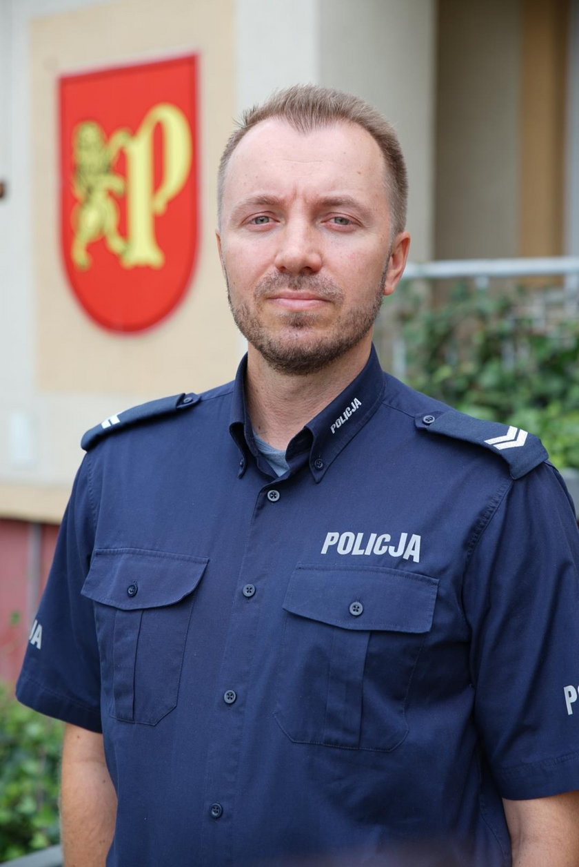 sierż. Karol Kościuk, rzecznik policji w Pruszczu Gdańskim