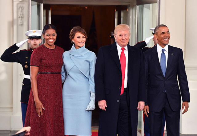 Michelle Obama, Barack Obama, Melania Trump, Donald Trump