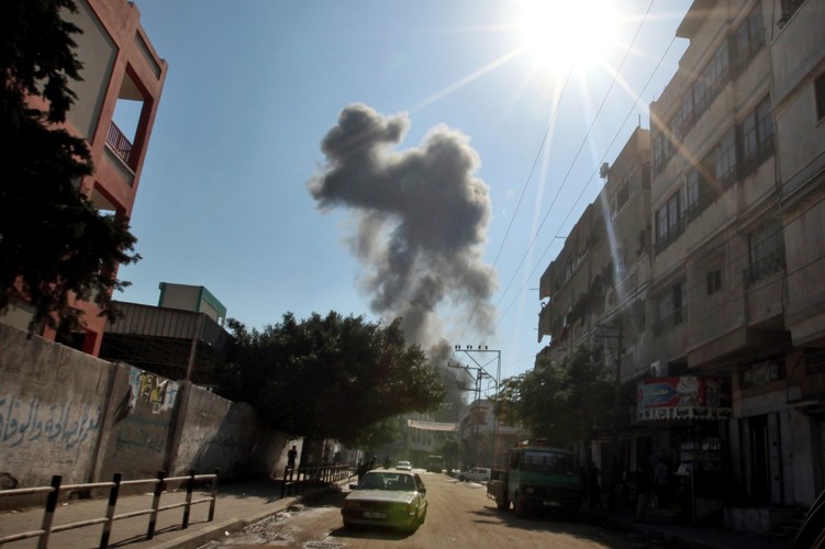 Walki w Strefie Gazy, ostrzał Izraela