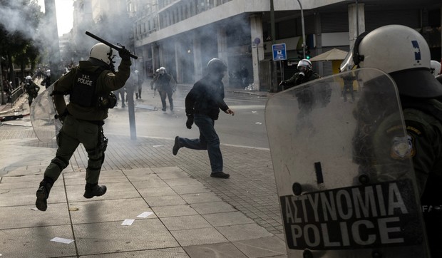 Grčka, sukob policije i demonstranata