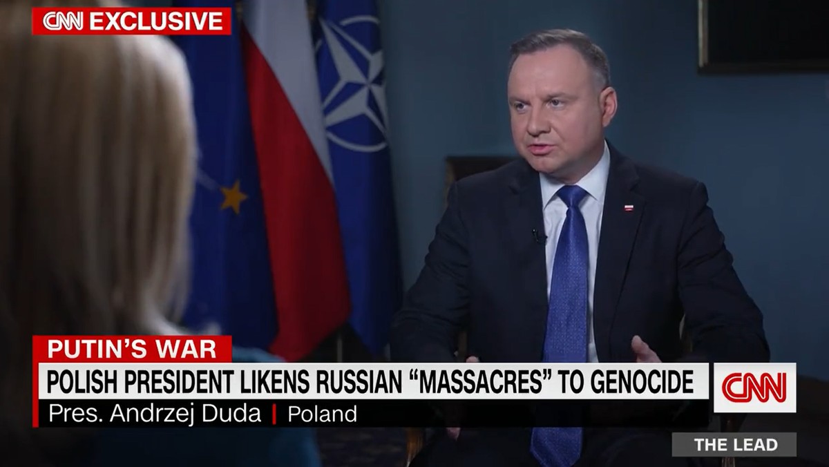 Wojna Rosja-Ukraina. Andrzej Duda w CNN: Putin musi usłyszeć jedno