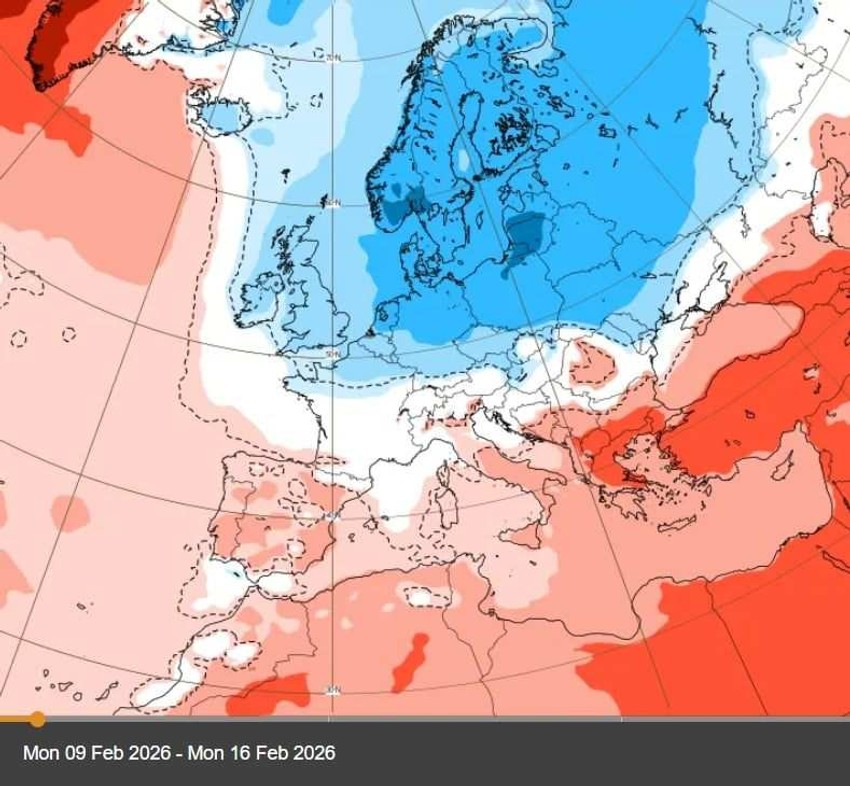 Vremenska prognoza za februar 2026