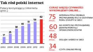 Tak rósł polski internet