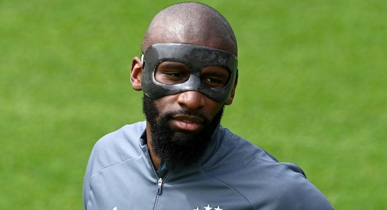 Germany's Chelsea Antonio Ruediger will wear a mask against France on Tuesday to protect a facial injury Creator: Christof STACHE