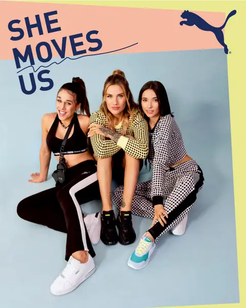 Joanna Jędrzejczyk, Karolina Gilon, Carla Fernandes / PUMA SHE MOVES US, materiały prasowe