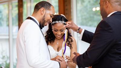 Black couple on wedding day [Bridal Guide]
