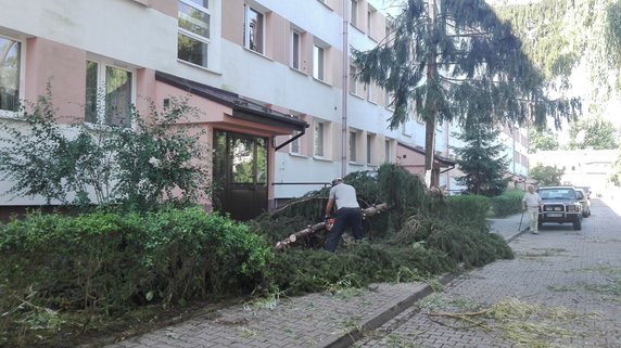 Nawałnica spustoszyła Osiedle Podwawelskie