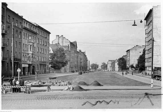 Kraków. Aleja Krasińskiego - prace remontowe (1942 r.)