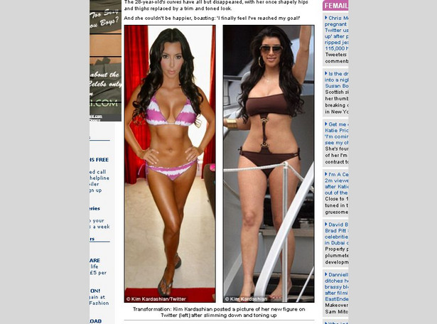 Kim Kardashian wypracowała kaloryfer