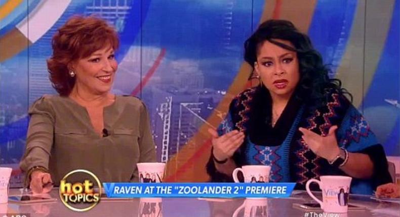 Raven Symone and Joy Behar on The View show