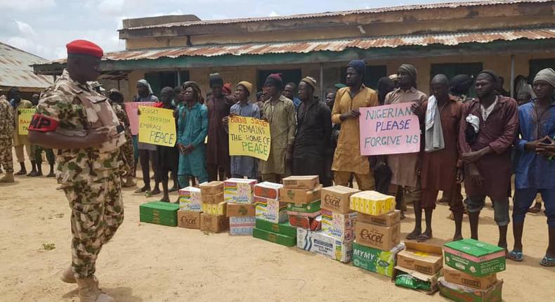 Boko Haram terrorists that surrender are rehabilitated and released under the Operation Safe Corridor programme [Nigerian Army]