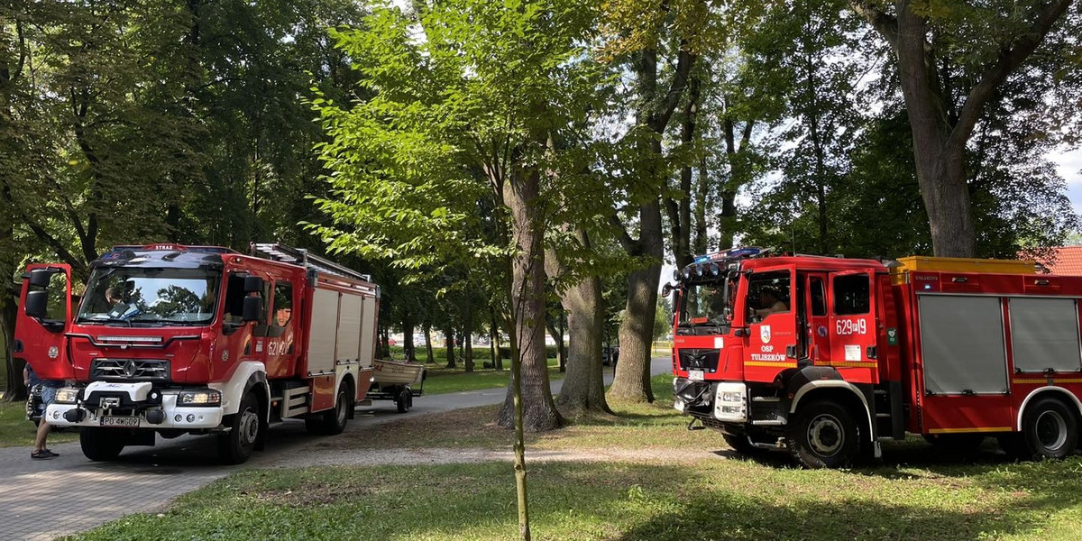 Na miejscu pojawili się m.in. strażacy z OSP Tuliszków. 